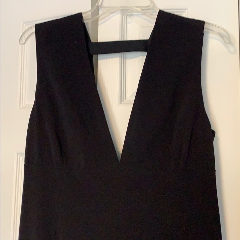Halston Heritage V-Neck Black Jumpsuit - Picture 2 of 7